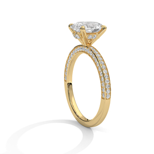 แหวนทองคำขาว 10k 14k ทรงวงรี ประดับเพชรแล็บเกรด VS1 คุณภาพเยี่ยม สำหรับงานแต่งงาน ยี่ห้อ RAAMAA รุ่นขายดีสำหรับผู้หญิง - Product Image 2