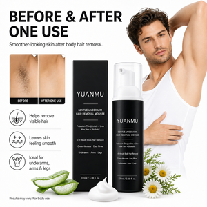 Crème <span class=keywords><strong>dépilatoire</strong></span> sans irritation, spray <span class=keywords><strong>mousse</strong></span> pour l'épilation des hommes, aisselles, poitrine, dos, jambes - Product Image 5