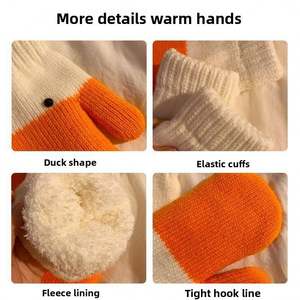 I-0684 Creative Funny <b>Acrylic</b>/Cotton Jacquard <b>Mittens</b> Warm in Spring Autumn Touchscreen Windproof Breathable Cute Couple <b>Gloves</b> - Product Image 6