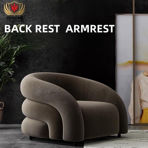 HJ HOME Fauteuil de luxe simple arc-en-ciel pour salon Fauteuil de coin <span class=keywords><strong>orange</strong></span> Nordic Network - Product Image 3