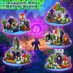 150/200/300 Pezzi Blocchi Magnetici per Bambini per Scuola Giocattolo Magnetico 3D Casa Oscura Blocchi da Costruzione Il <span class=keywords><strong>Mio</strong></span> <span class=keywords><strong>Mondo</strong></span> Set di Blocchi Fai-da-Te Regalo di Natale - Product Image 3