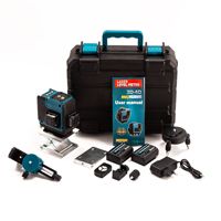 Marqueur laser infrarouge industriel vert 12 lignes pour murs et sols, intérieur/extérieur, largeur de ligne 2 mm, alimenté par batterie au lithium