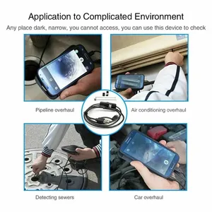 Endoscope industriel DH 5,5 mm <span class=keywords><strong>pour</strong></span> égouts, caméra flexible de type C, mini-caméra serpent 3 en 1, boroscope automobile <span class=keywords><strong>pour</strong></span> Android - Product Image 4