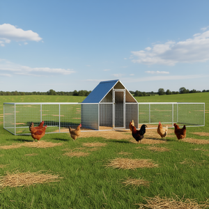 Gallinero de acero galvanizado de 32.8'x6.6'x6.6' para la cría de pollos - Product Image 2