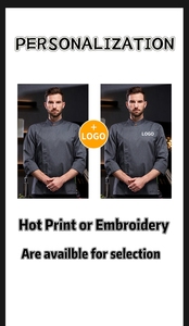 Veste de <span class=keywords><strong>chef</strong></span> à manches courtes/longues, couleur unie, coton, pour la pâtisserie, la restauration, la cuisine, uniforme de serveur d'hôtel - Product Image 5