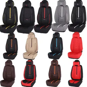 Anti-slip Customized 3D Quality Pu Leather Artificial Leather Universal Cushion 5-seater Car Seat Covers