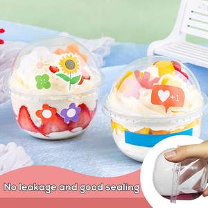 Récipients à cupcakes à paroi unique en plastique PET transparent personnalisé bol à <span class=keywords><strong>dessert</strong></span> transparent jetable pour l'emballage de tasses à cupcakes au fromage - Product Image 2