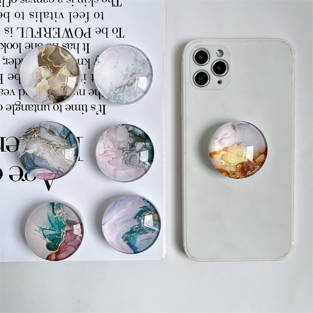 New Smartphone Accessories 3D Cute Crystal Phone Socket Ball Mobile Phone Holder Support Griptok Desktop Lazy Bracket