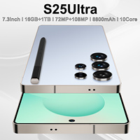 Teléfono Móvil S25 Ultra 1TB ROM 5G, 16GB RAM, Pantalla AMOLED de 7.3" y 120Hz, Cámara de 108MP, Batería de 8000mAh, Octa Core, Carga Rápida, Venta al Por Mayor de Fábrica