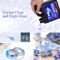 Résine UV à durcissement rapide ultraviolet ensemble de résine époxy colle à cristal de Type dur pour le travail du bois et Kit de bijoux