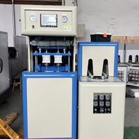 Grande machine de soufflage semi-automatique à 2 cavités pour bouteilles PET de 5L, 380V 10KW, pour huiles comestibles et jus