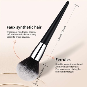 Juego de 45 Brochas de Maquillaje Profesionales de Pelo de Cabra Natural, Color Negro, Marca Privada para Mujer, Logotipo Personalizado, Alta Calidad y Lujo - Product Image 2