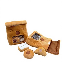 Nouvelle Peluche Capybara Sac à Collation Style Jeu d'Arcade, Figurine en Coton PP Ultra Doux, Accessoires en Peluche pour Enfants de 14 Ans et Plus