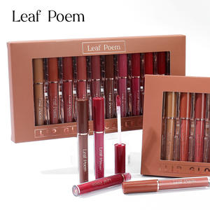 Vente en gros en vrac LEAF PF1442 Ensemble de gloss à lèvres - 12 pièces Hydratant Longue durée Imperméable Crème Brillante Améliore <span class=keywords><strong>le</strong></span> <span class=keywords><strong>teint</strong></span> Boîte cadeau - Product Image 3