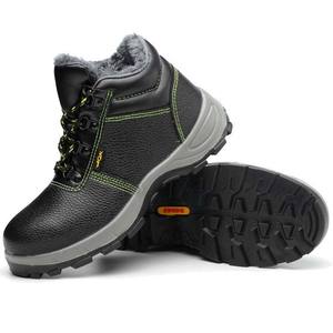 بو/بو حقن مزدوج الكثافة أسود منقوش جلد البقر الصلب اصبع القدم أحذية العمل الشتاء السلامة غابة للاستخدام المصنع ل - Product Image 5