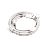 Câble d'alimentation tressé en nylon 60W à charge rapide USB Type-C vers Type-C pour téléphone portable, compatible avec les modèles Phone 15, 16, 17 Plus, avec boîte