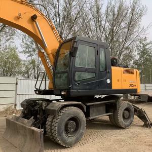 Excavadora de ruedas Hyundai 210W-7 usada lista para enviar 21 toneladas de alta calidad Original 210w-7 excavadora Motor duradero PLC venta - Product Image 1