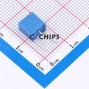Résistance/potentiomètre réglable 3266W-103-LF, composant traversant (THT)-3P, 6,8x4,7 mm, résistance 10 kOhm, 10 %, 500 mW, 250 ppm/ ℃ - Product Image 1