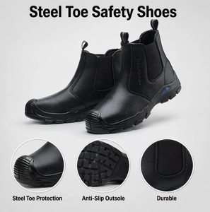 Bottes <span class=keywords><strong>de</strong></span> <span class=keywords><strong>sécurité</strong></span> industrielles robustes pour l'exploitation minière, avec embout en acier, résistantes aux chocs et anti-perforation, <span class=keywords><strong>sans</strong></span> <span class=keywords><strong>lacets</strong></span> - Product Image 2