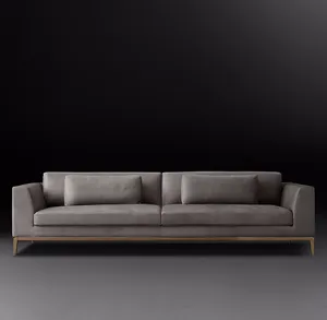 Sassanid OEM Venta al por Mayor Nuevo Diseño Moderno Italiano Juego de Sillones de Cuero con Base de Metal para Muebles de Sala de Estar Diseños de Lujo - Product Image 2