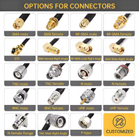 Câble coaxial mâle de type N personnalisé vers SMA mâle Câble d'extension de cavalier RG316 à faible perte pour point d'accès à la passerelle Lora 3G/4G/LTE