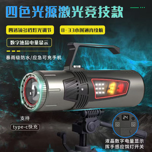 ไฟฉายแบบชาร์จไฟได้ 12W LED อลูมิเนียมอัลลอยด์แบบซูมได้พร้อมไฟด้านข้างสำหรับการใช้งานการล่าสัตว์ตกปลากลางแจ้ง - Product Image 2