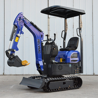 Pengiriman Gratis Excavator Mini Crawler Digger Pompa Eaton Motor Daya Gali Tinggi 0.8 Ton Mini Excavator Dijual