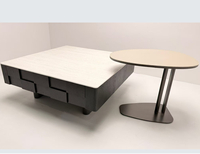 Table basse design moderne, chaise longue, table d'appoint, utilisation intérieure et extérieure