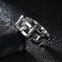 Bijoux fantaisie en gros à la mode personnalisé fête de mariage anneaux cubains 18k plaqué or Fadeless bijoux en acier inoxydable sans allergie
