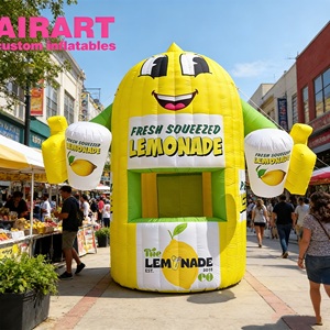 Stand géant gonflable en forme de citron pour la promotion d'un stand de limonade - Product Image 4