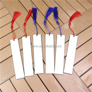 Kostenlose Muster Umweltfreundliche Holz-Geschenkanhänger mit Quasten, Großhandel MDF Doppelseitige Weiß Glänzende Sublimations-Lesezeichen-Rohlinge - Product Image 2