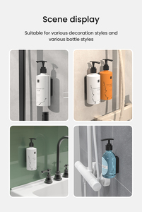 AOLQ all'ingrosso ABS Non-foratura a parete Dispenser di sapone staffa per <span class=keywords><strong>Shampoo</strong></span> Gel <span class=keywords><strong>doccia</strong></span> B staffa Hotel <span class=keywords><strong>porta</strong></span> bottiglia - Product Image 5