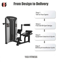 Machine d'extension dorsale avec rouleau lombaire, support abdominal, base assise, tour de poids et cadre renforcé pour salle de sport commerciale