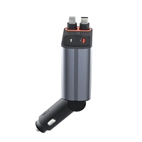 Chargeur de voiture HNT 78W à charge rapide, multi-ports, avec 2 câbles rétractables, compatible avec iPhone, ordinateur portable, vente en gros d'usine