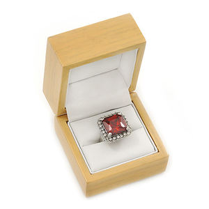 SUNDO di cuoio su ordinazione + MDF di fidanzamento anello box contenitore di monili di legno con logo - Product Image 2