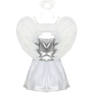 Abito <span class=keywords><strong>da</strong></span> <span class=keywords><strong>Donna</strong></span> con Ali, <span class=keywords><strong>Costume</strong></span> di Halloween, <span class=keywords><strong>Angelo</strong></span> Bianco, Outfit per Cosplay, <span class=keywords><strong>Costume</strong></span> di Carnevale, Abito <span class=keywords><strong>da</strong></span> Festa per Donne, Vestito Sexy <span class=keywords><strong>da</strong></span> Ballo - Product Image 4