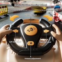 BJQ Racing Challenge Aventure Volant pour enfants Conduite Jouet Véhicule ABS Plastique Électronique Simulation Musique Son