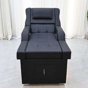 Fauteuil de lavage multifonctionnel de style antique pour salon, avec dossier réglable, pour thérapie capillaire, lit de pédicure spa avec bain de pieds - Product Image 2