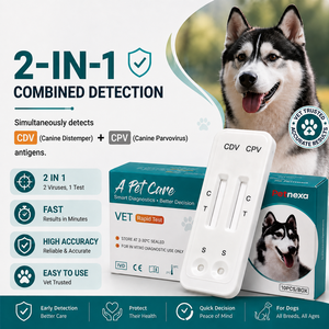 Kit de test combiné d'anticorps CDV CPV canin pour cliniques vétérinaires et santé animale - Product Image 1