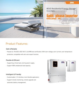 อินเวอร์เตอร์ไฮบริดพลังงานแสงอาทิตย์ Megarevo รุ่น US แบบแยกเฟส 4 MPPTs ขนาด 8kw 10kw 12kw รองรับแรงดันสูง 380V 400V พร้อมแบตเตอรี่ - Product Image 2
