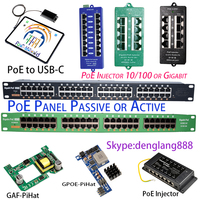 10/100/1000 Multi Puerto 24V 48V 56V pasivo Gigabit Poe inyector 4 puertos para cámara WiFi AP
