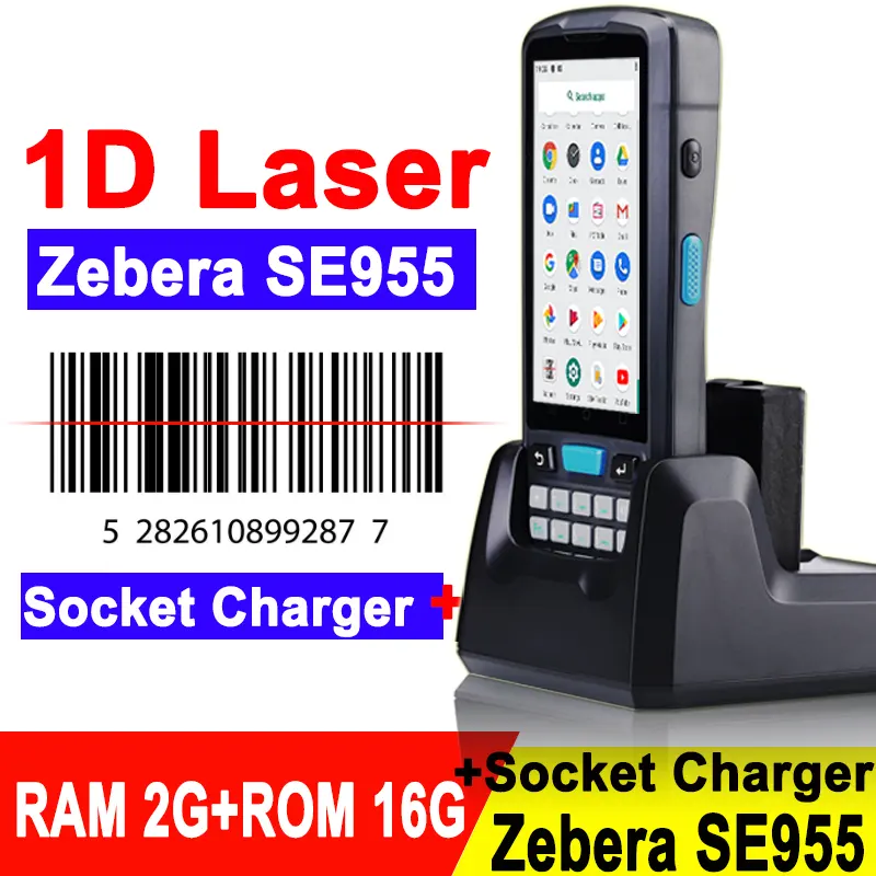 Pda Android 9.0 Mobile Phone Pda Barcode Scanner Rogged ZKC Module Wearable Pda With Wrist Bands For Retail Store Inventory