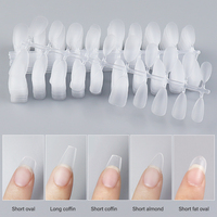 Mise à niveau des pointes d'ongles à pression 20 pièces/bande givré XS/S/M/L taille ongles artificiels Gel doux pour Extension d'ongles pointe d'ongles