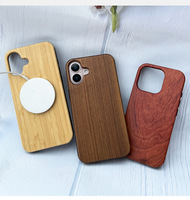Coque de téléphone en bois magnétique en vrac personnalisée pour iPhone 15 16 Pro Max étuis mobiles en bois uniques