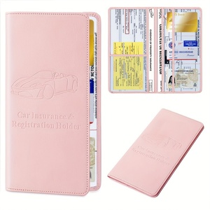 Tarjetero Antirrobo de PU para Auto, Cartera Delgada para Tarjetas y Llaves, Organizador de Documentos para Vehículo, Estuche para Guardar Pasaportes y Tarjetas, Organizador Personalizado - Product Image 2