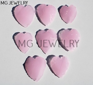 Hecho a mano Natural cuarzo rosa Punto de corazón tallado cristal flecha piedra preciosa curación cristal blanco rosa pájaro pedernal corazón - Product Image 1