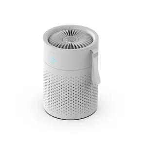 便携式二合一空气净化器，带真Hepa过滤加湿器台式空气净化器，适用于小型家庭吸烟者灰尘宠物