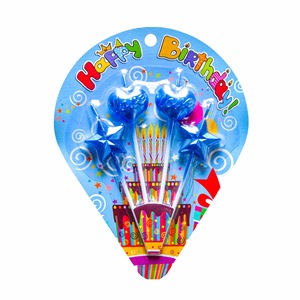 Velas de cumpleaños con forma de corazón y estrella de cinco puntas, rojas, de parafina, para decoración de pasteles en fiestas y celebraciones. - Product Image 4