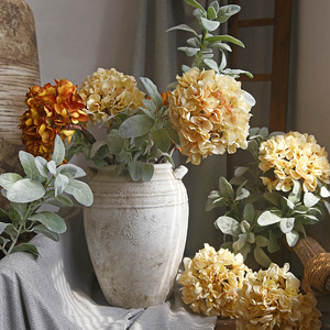 Flor Artificial de Hortensia de Tallo Único con Aspecto Seco, Flor de Seda en Tonos Otoñales para Decoración del Hogar y Exhibición en Tiendas - Product Image 2