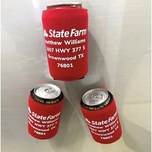Custom Promotional State Farm Neoprene Can Magnet Stubby Cooler Beer Coozies Collapsible Can Cooler - Product Image 3
